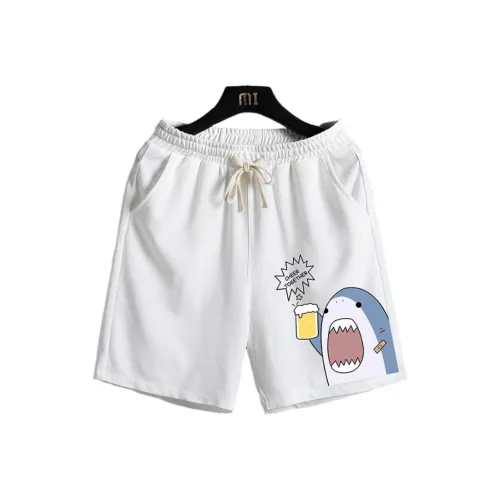 Bubble Trap Casual Shorts Unisex Shark Shorts[White]