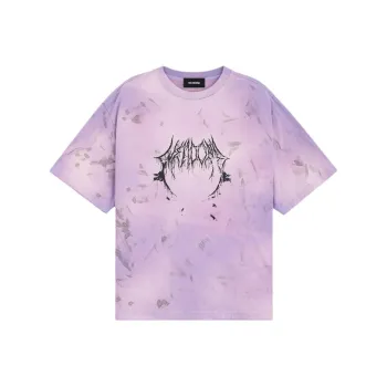 WE11DONE Drop Shoulder Sleeve T Shirt Women's Purple