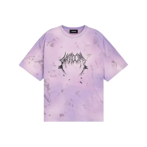 WE11DONE Drop Shoulder Sleeve T Shirt Women's Purple