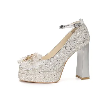 Zubumei Chunky Heel High Heels Women's