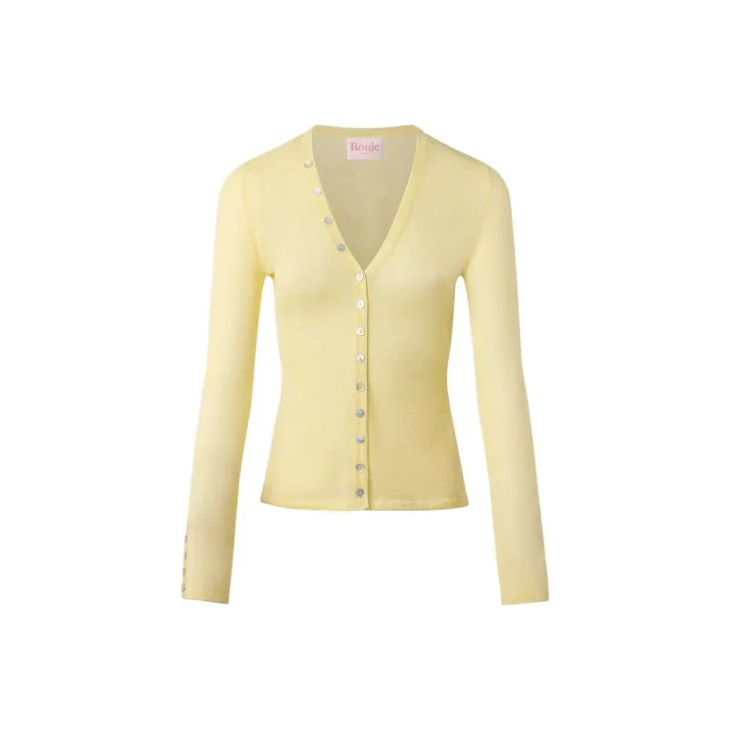 Rouje FW24 TIMEA CARDIGAN Knitwear Women's Yellow-0