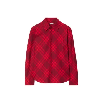 Burberry Check Pattern Buttoned Shirt