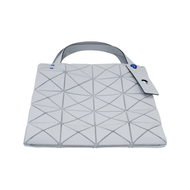 ISSEY MIYAKE CARAT PVC Polyvinyl Chloride Resin Diamond Bag, Tote Bag, Shopping Bag, Handbag Women's Light Gray-3