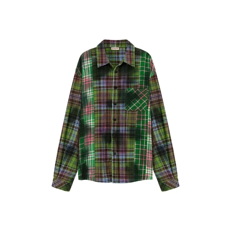 NO ONE ELSE Shirts Women's Green Plaid-0