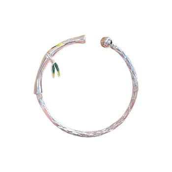HAOYINFANG 999 Fine Silver Sterling Silver Bracelets Women's