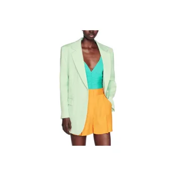 Sandro BLAZER Jackets Coats Women's Light Green