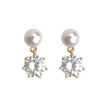 Ostantin S925 Silver Stud Drop Earrings Women's