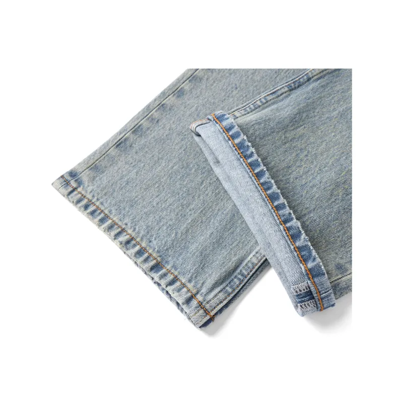 SIMWOOD Jeans Men's Washable Nostalgic Medium Blue-5