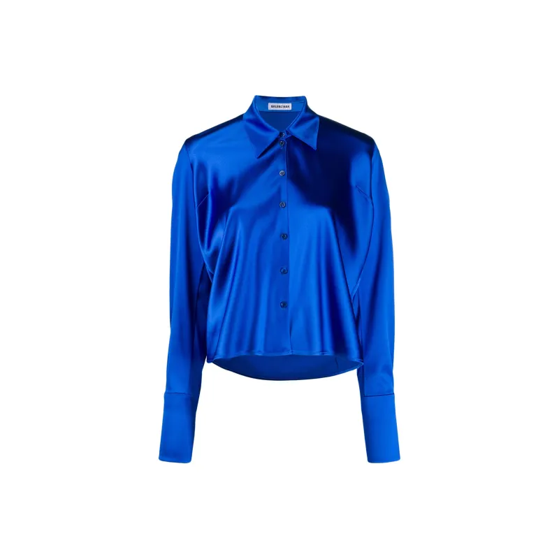 Balenciaga Tilted Satin Shirt-0