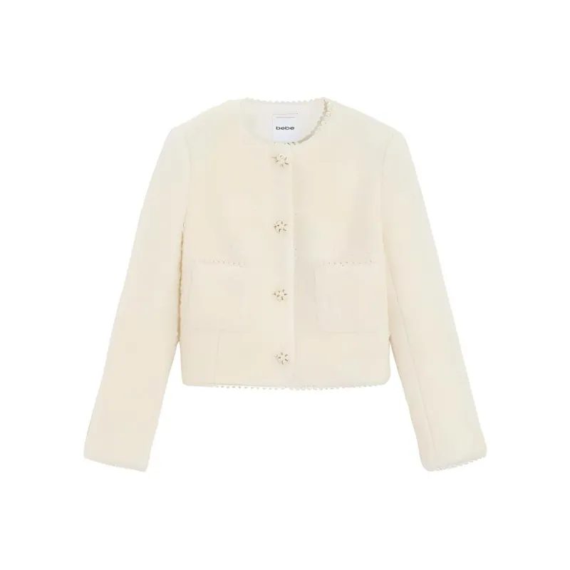 Bebe FW24 Jackets Coats Women's Raw White-0