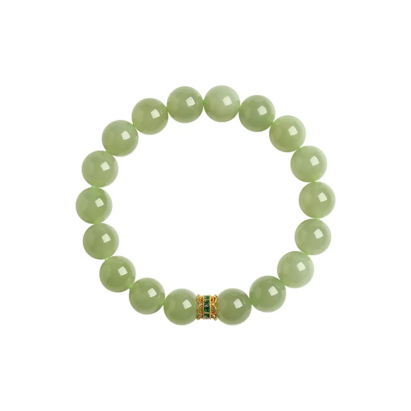 Phoenisess Bracelets Pale Greenish White Jade Unisex-0