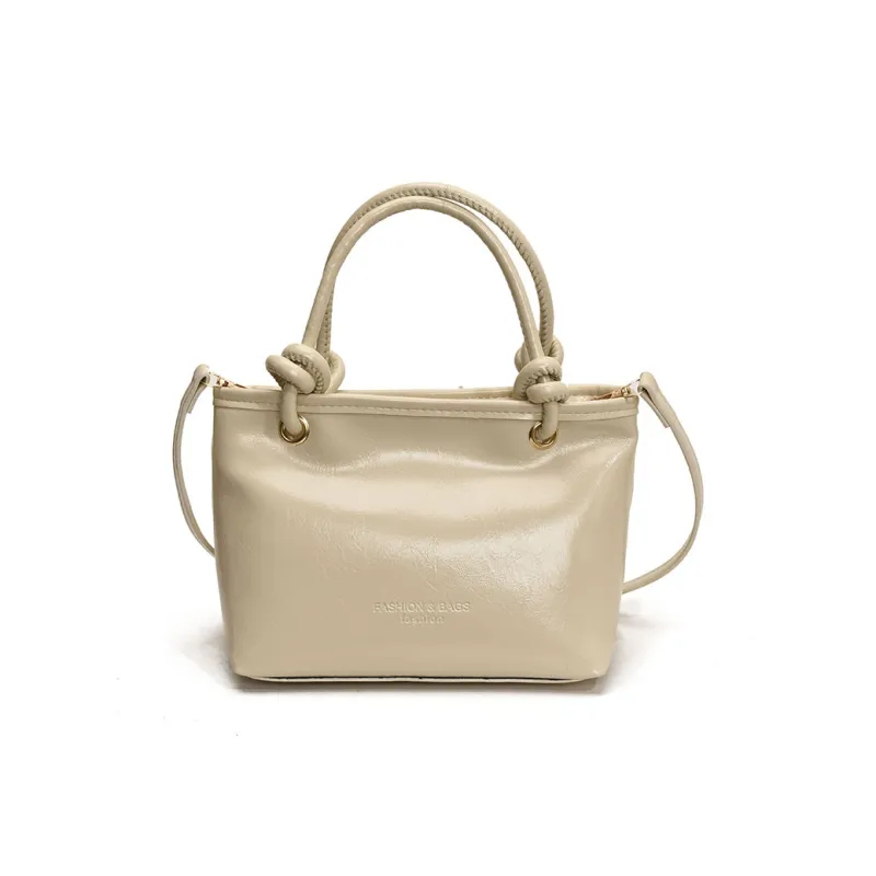Yalu PU One Shoulder Handbag Unisex White & Coffee/Black/Pink/Coffee/Blue/White-0
