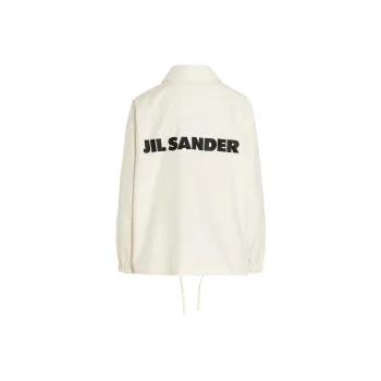 JIL SANDER Logo Printed Drawstring Shirt Jacket