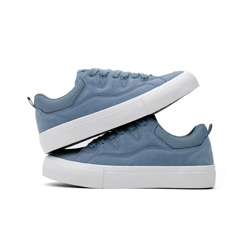 Mengsai Cushioning, Wear Resistant Low Top Skateboard Shoes Men's Sea Salt Haze Blue-4