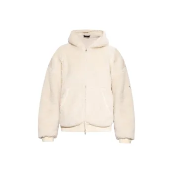 Balenciaga Zip Up Fur Hoodie