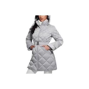 GUESS Eco Olga Quilted Down Jacket Jackets Coats Women's Silver