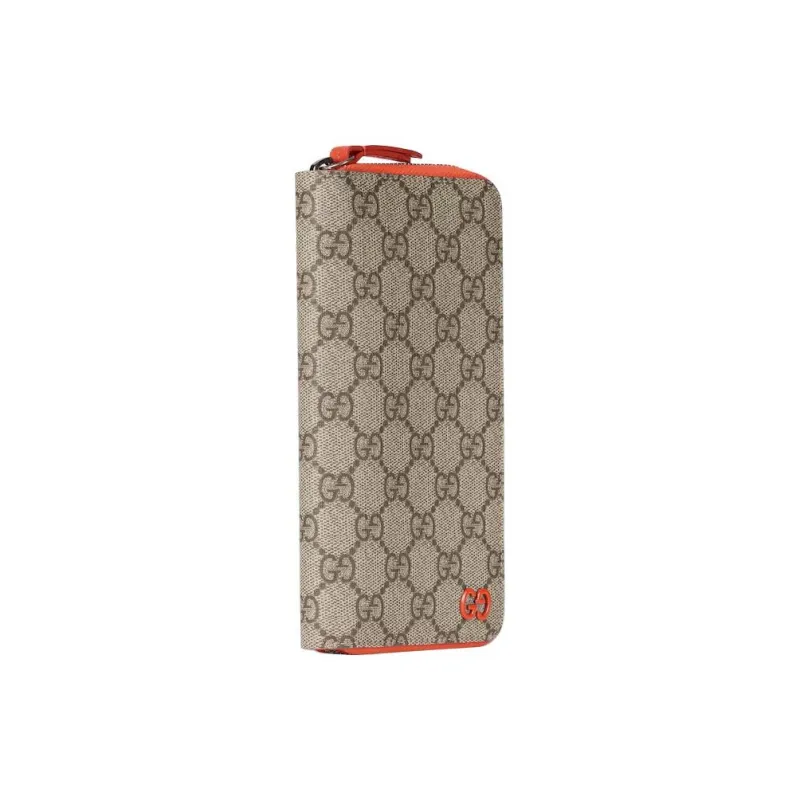 GUCCI Canvas Wallet Men's Beige & Orange-1