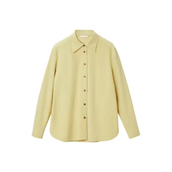 OVV Shirts Women's Medium Yellow Solid Color A7