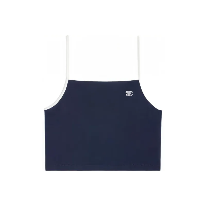 CELINE Triomphe Tank Top In Cotton Jersey-0