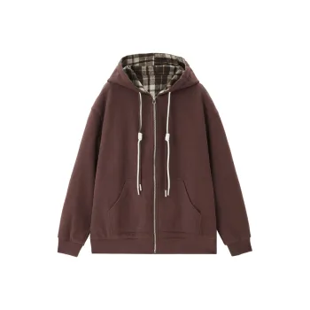 UNIQLO Jackets Coats Women's Coffee Plaid
