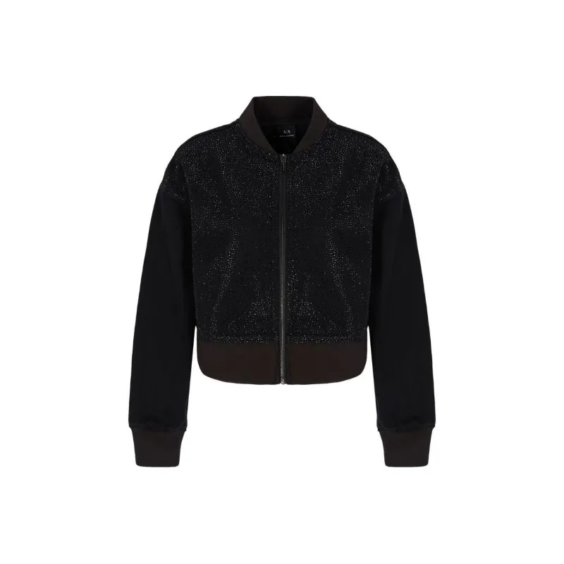 ARMANI EXCHANGE Rhinestone Zipped Jacket-0