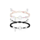 Peach Blossom Peaceful Buckle Bracelet[1 Pair]