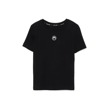 Marine Serre Moon Logo Jersey Baby Fit T Shirt 'Black'