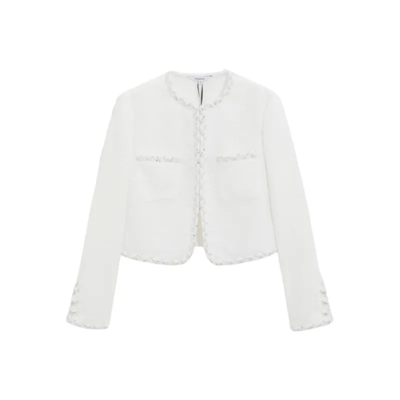 Bebe SS24 Jackets Coats Women's Raw White-0