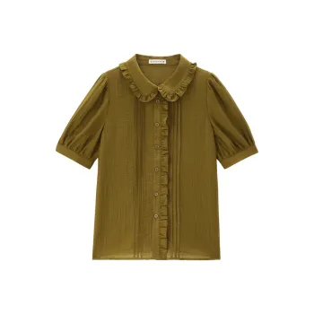 UNIQLO Shirt Women's Dark Fir Green