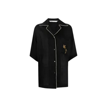 PALM ANGELS Soireé Logo-embroidered Shirt