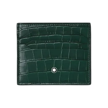 MONTBLANC Meisterstuck Cow Leather Patchwork Card Clip Card Holder Men's British Green