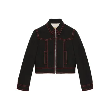 GUCCI Exposed Stitch Bomber Jacket