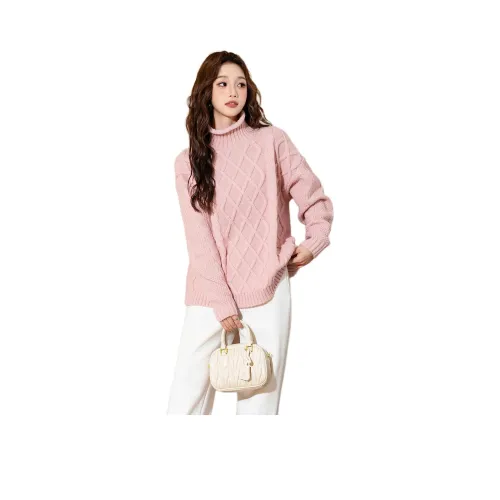 Tonlion Knitwear Women's Sheer Pink