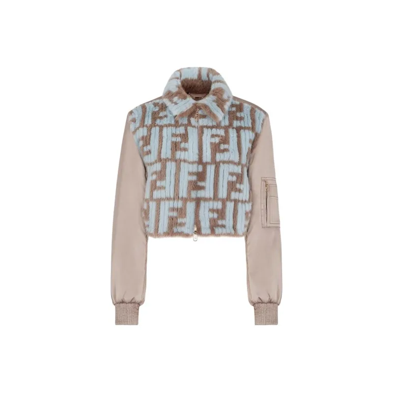FENDI Jackets Coats Women's Gray-0