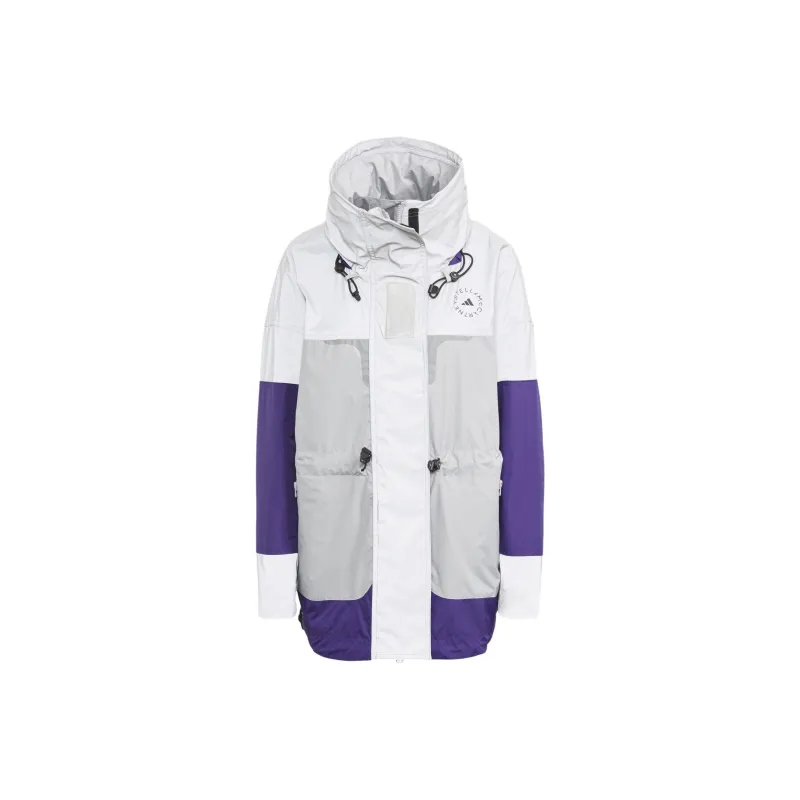 Adidas Stella Mc Jackets Coats Women's Dark Silver Gray/Light Cyan Gray/Collegiate Purple-0