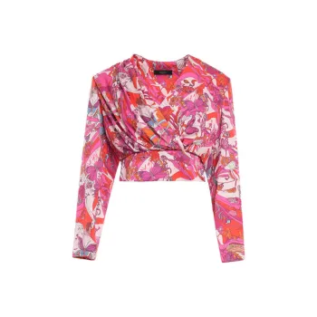 BESIONIA FW24 Shirt Women's Red Pattern