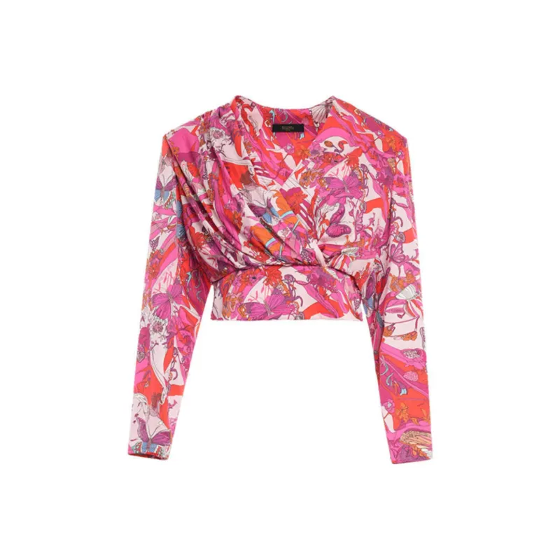 BESIONIA FW24 Shirt Women's Red Pattern-0