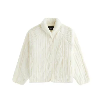 KITH FW24 Grayson Cable Sherpa Jacket Women's Sand