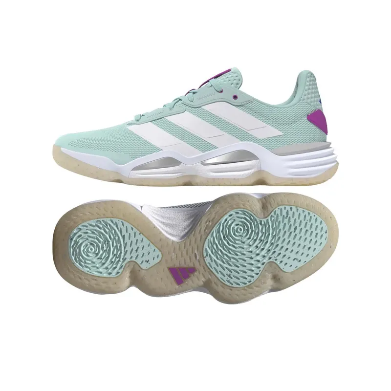 Adidas Stabil 16 Indoor Semi Flash Aqua Cloud White Purple Burst Women's-2