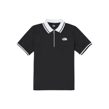 THE NORTH FACE W'S ICE FIELD S/S ZIP UP Polo Shirt Women's Black