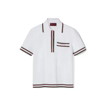 GUCCI SS24 Polo Shirt Women's Ivory White