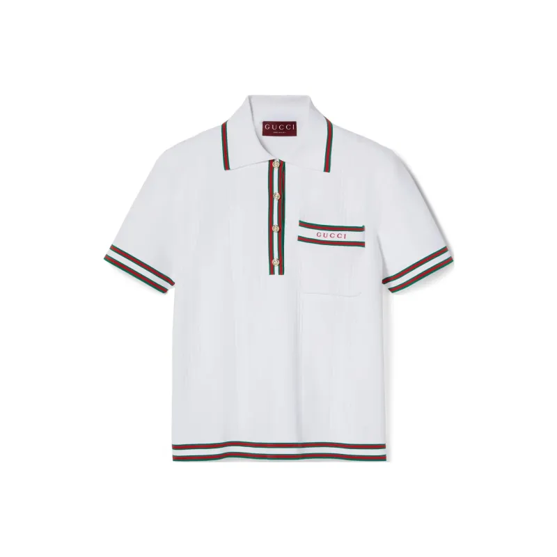 GUCCI SS24 Polo Shirt Women's Ivory White-0