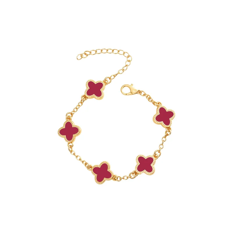 ALI THE FOX Alloy Bracelets Women's Black/Red/White-3