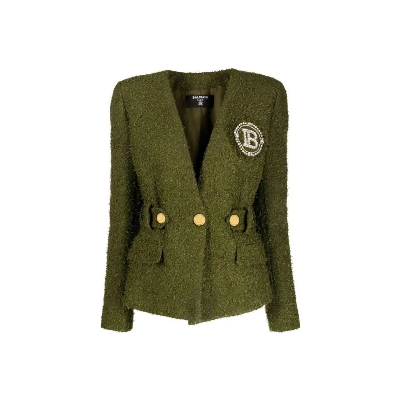 BALMAIN Jackets Coats Women's Green-0
