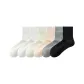 [6 Pack/Ultra-Thin Mesh Breathable]2 Pack White+Milk White+Pink+Gray+Black
