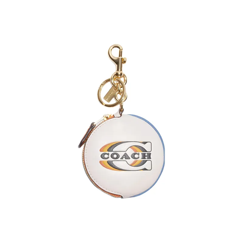 COACH Pebbled Leather Coin Purse Women's Chalk White-0