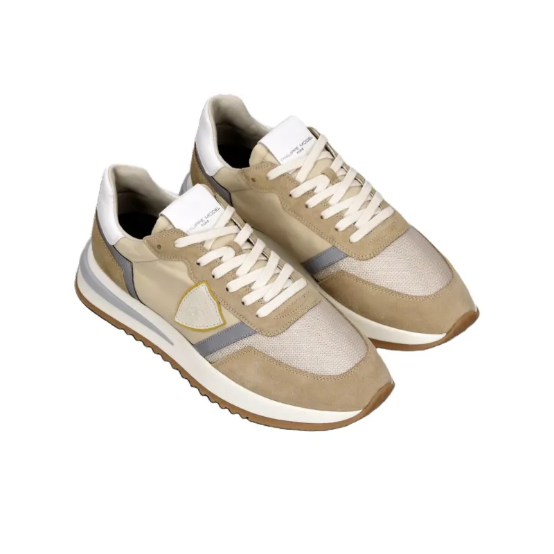 PHILIPPE MODEL Tropez 2.1 Low Top Casual Shoes Men's Beige Brown-1