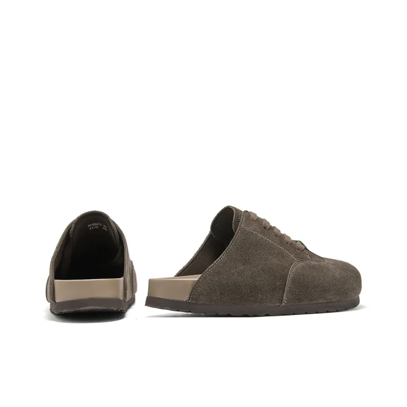HD Quiet Abrasion Resistant Slip Resistant Closed Toe Slippers Men's Coffee-3