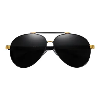 Thunder Pailong Alloy Aviator Sunglasses Men's Black, Silver, Gold