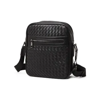 Old Man's Head Synthetic Leather Shoulder Bag, Crossbody Bag Men's Black
